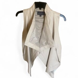 Leather Vest by PJK Patterson J. Kincaid Color Bone Sleeveless Medium NWOT
